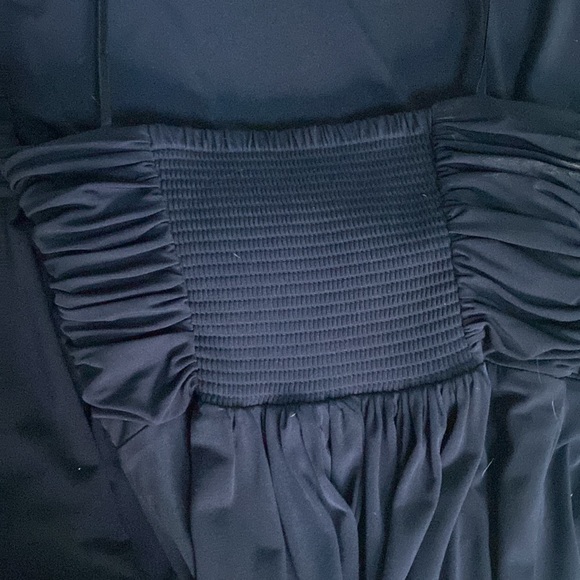 Jessica Simpson Strapless Twist Bust Maxi Gown - Size 4 Navy - Picture 7 of 7